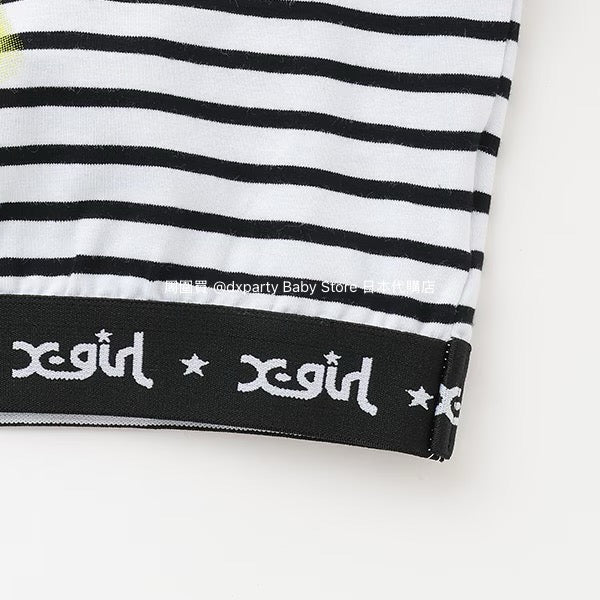 Japanese children's clothing X-girl Stages striped short vest 90-140cm girls summer TOPS