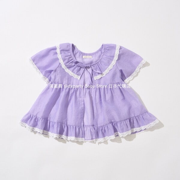 Japanese children's clothing Ly# mine chiffon coat shirt 100-150cm girls summer TOPS OUTERWEAR