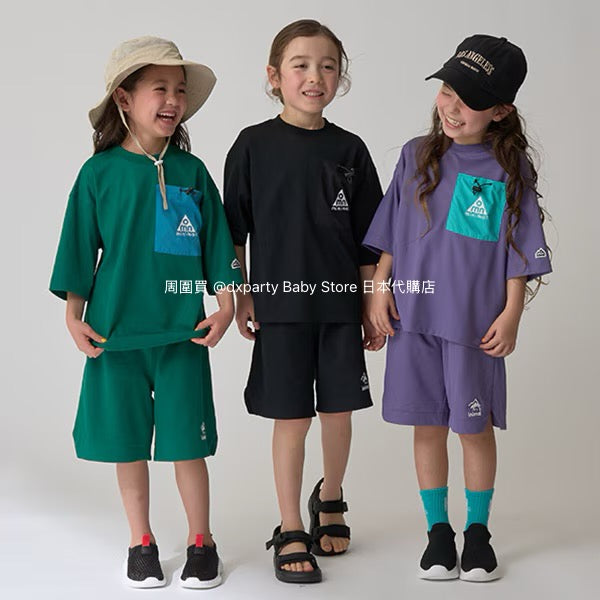 Japanese children's clothing mini#ML water-absorbing quick-drying mountain series pocket sports top 90-140cm boys'/girls' summer TOPS
