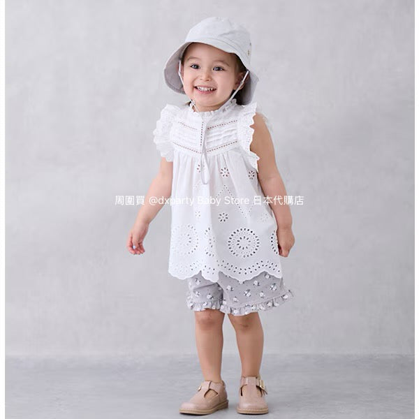 Japanese children's clothing pe#main ruffle shorts 80-130cm girls summer PANTS