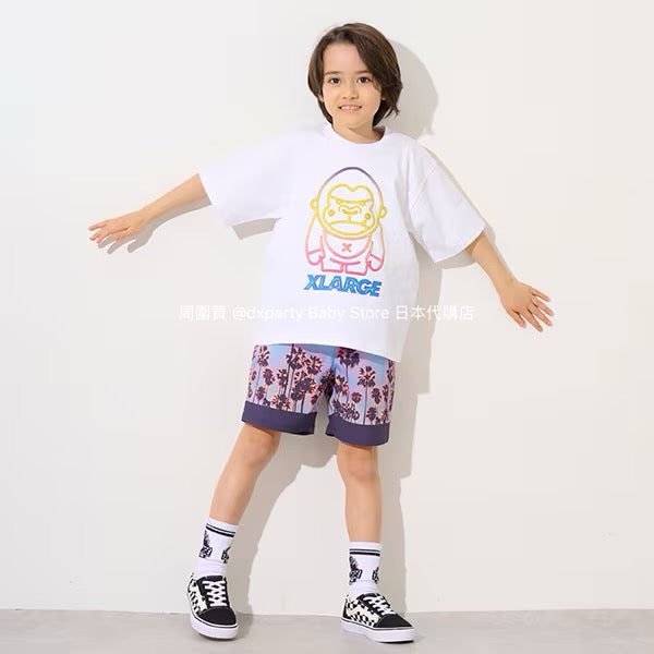 Japanese XLARGE KIDS Palm Tree Shorts 90-140cm Boys Summer PANTS