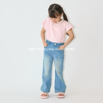 Japanese children's clothing Ly# mine bow top 100-150cm girls summer TOPS