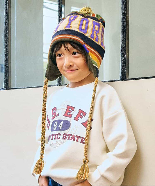 日本直送 F.O.KIDS 針織冷帽 48-58cm 帽系列 聖誕紅/新年紅