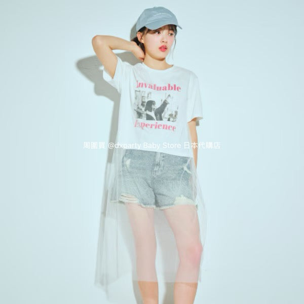 Lovetoxic Japanese children's clothing contact cool chiffon stitching long top 140-160cm girls summer TOPS