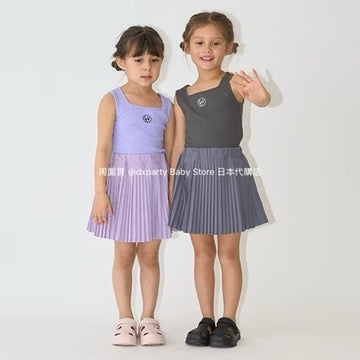 Japanese children's clothing Ly# mine square neck vest 100-150cm girls summer TOPS
