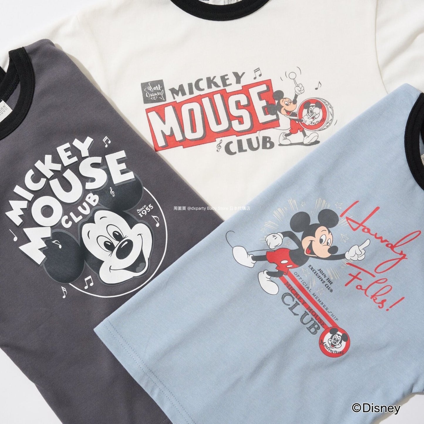 Japanese children's clothing b・R# x Diseny quick-drying UV-resistant printed tops (100-150cm) for boys and girls (summer TOPS)