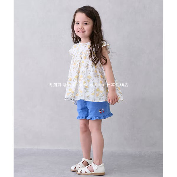 Japanese children's clothing pe#main ruffle shorts 80-130cm girls summer PANTS