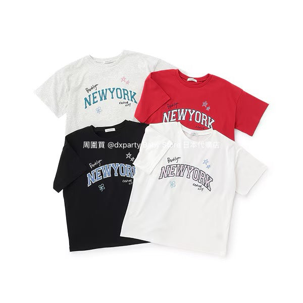 Lovetoxic Japanese children's clothing preppy style graffiti print top 140-160cm girls summer TOPS