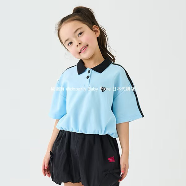 Japanese children's clothing mini#ML short polo top 100-140cm girls summer TOPS