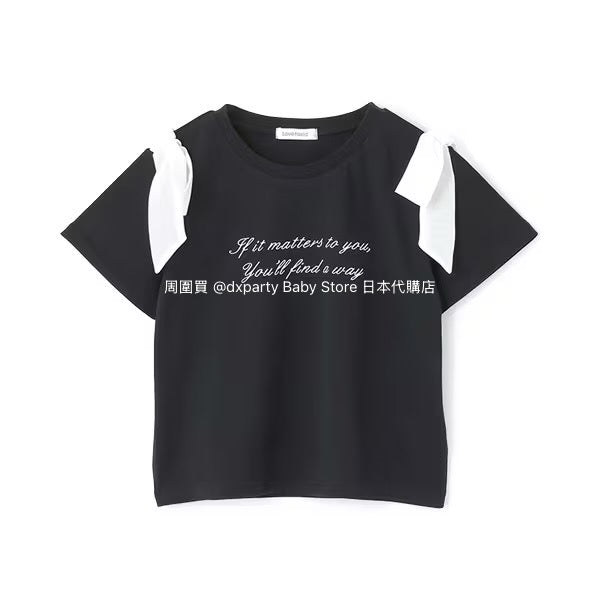 Lovetoxic Japanese children's clothing contact cold bow top 140-160cm girls summer TOPS