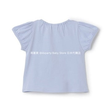 Japanese children's clothing pe#main contact cool embroidered top 80-130cm girls summer TOPS