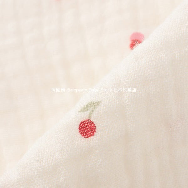 Japanese children's clothing pe#main puff sleeve double gauze pajamas 80-130cm girls' summer pajamas series