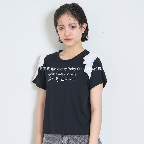 Lovetoxic Japanese children's clothing contact cold bow top 140-160cm girls summer TOPS