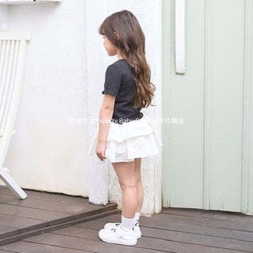 Japanese children's clothing Ly# mine bow top 100-150cm girls summer TOPS