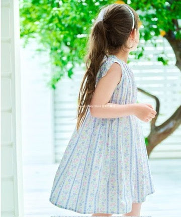 Japanese children's clothing aF#a325 small flying sleeve dress 90-160cm girls summer dresses