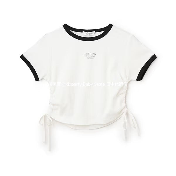 Lovetoxic Japanese children's clothing drawstring top 130-160cm girls summer TOPS