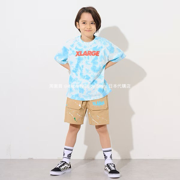 XLARGE KIDS Japanese children's clothing tie-dye top 80-140cm boys' summer TOPS