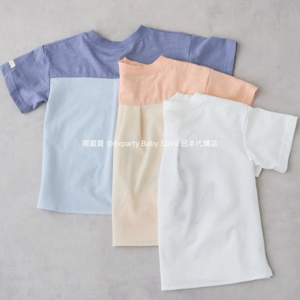 Japanese children's clothing pe#main Contact Cool Ocean Embroidery Top 80-130cm Boys/Girls Summer TOPS