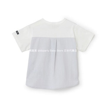 Japanese children's clothing pe#main x Shinkansen badge top 80-130cm boys' summer TOPS railway series
