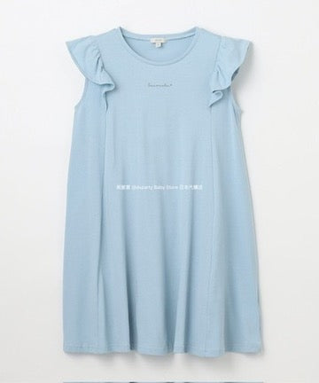 Japanese children's clothing aF#a325 small flying sleeve waist bow dress 90-160cm girls summer dresses
