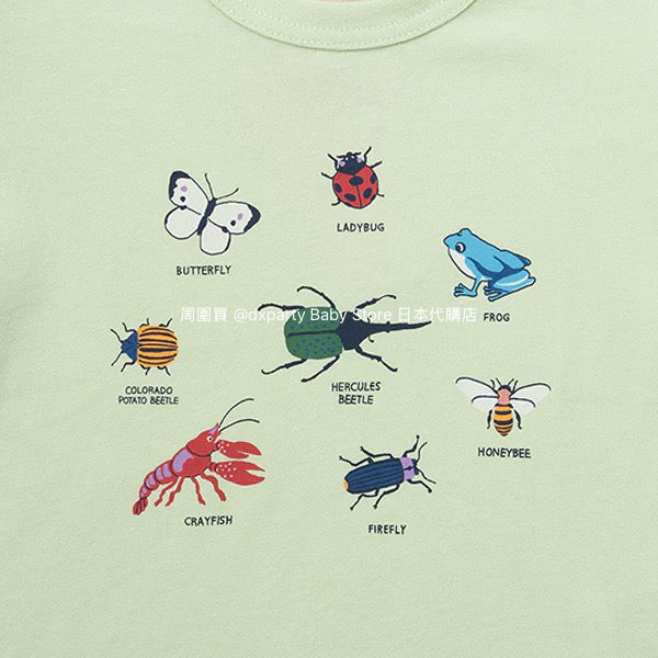 Japanese children's clothing pe#main printed tops 80-130cm boys' summer TOPS