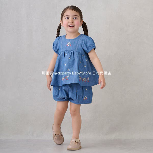 Japanese children's clothing pe#main Strawberry embroidered bloomers 80-130cm girls' summer PANTS