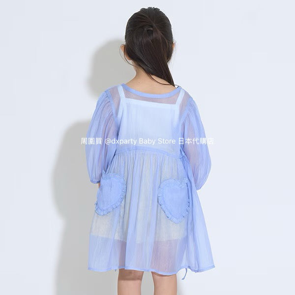 Japanese children's clothing Ly# mine 2Way two-piece sheer jacket 100-150cm girls summer outerwear