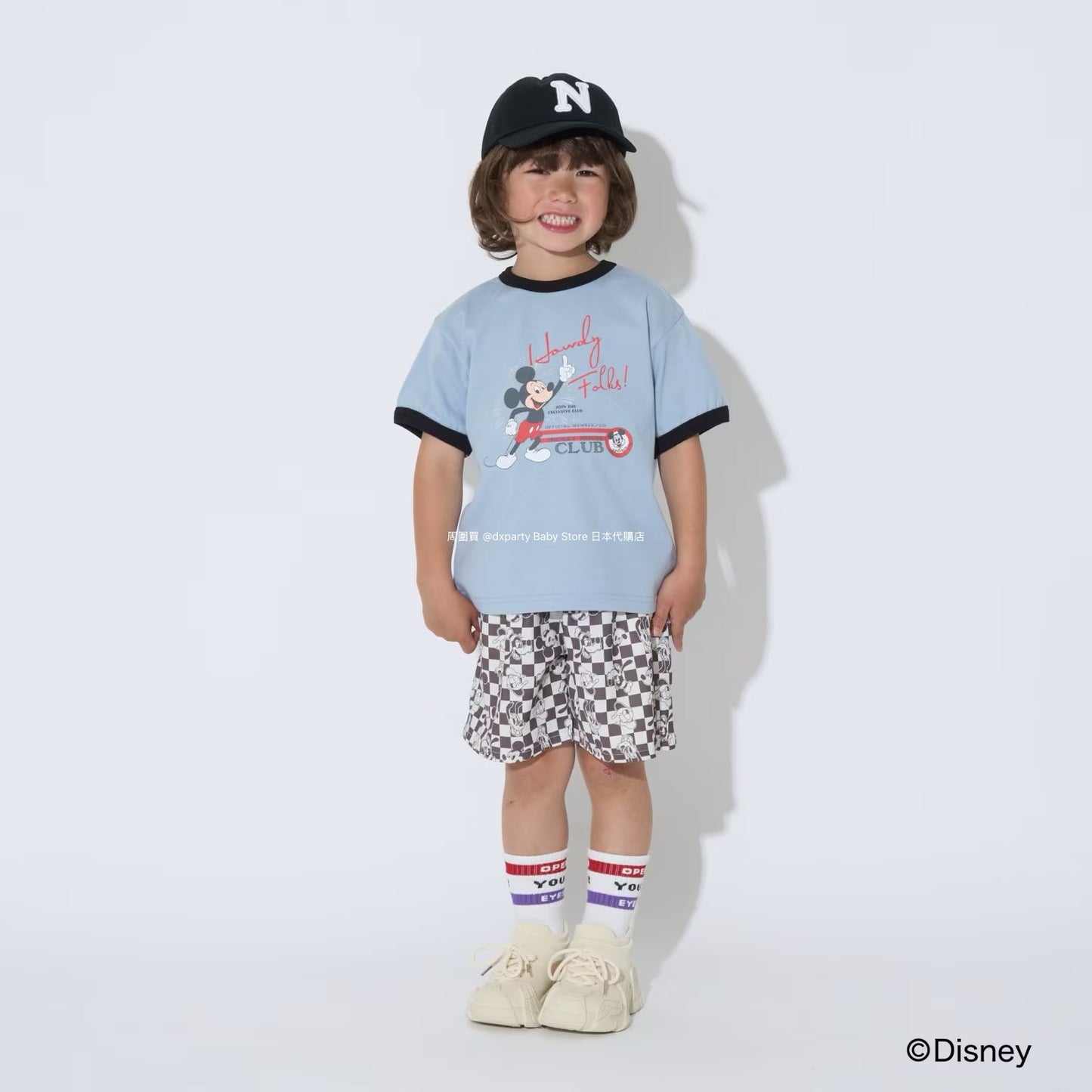 Japanese children's clothing b・R# x Diseny quick-drying UV-resistant printed tops (100-150cm) for boys and girls (summer TOPS)