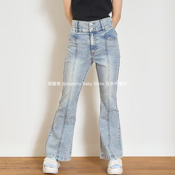 Lovetoxic Japanese children's clothing contact cold flared jeans 140-170cm girls summer PANTS
