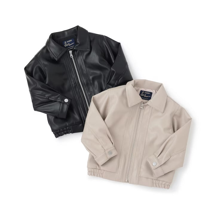 日本童裝 pe#main 人造皮革外套 100-130cm 女童款 冬季 OUTERWEAR