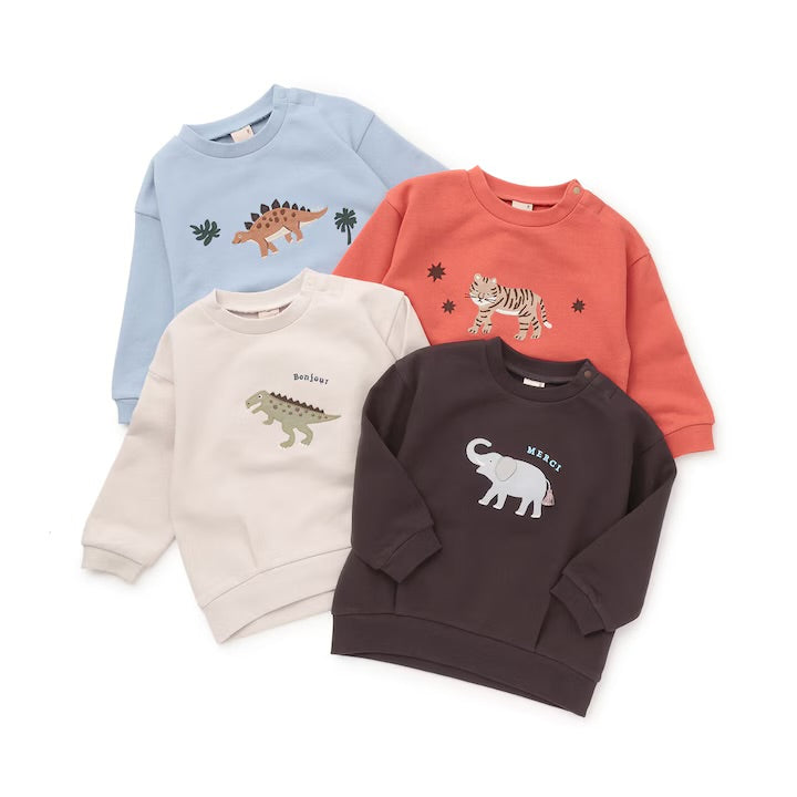 日本童裝 pe#main 動物衛衣 80-130cm 男童款 冬季 TOPS