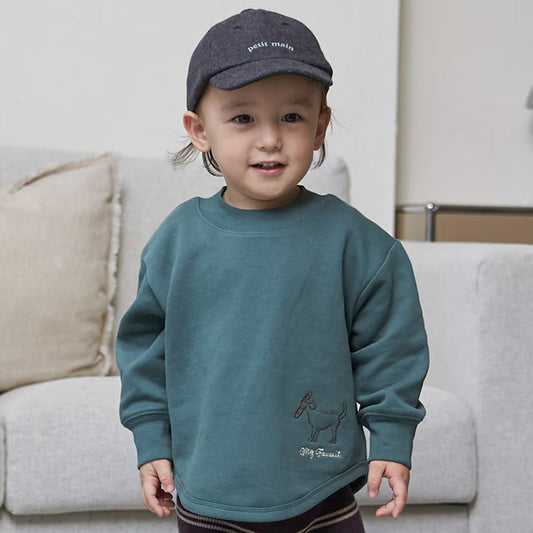 日本童裝 pe#main 抓毛刺繡衛衣 80-130cm 男童款 冬季 TOPS