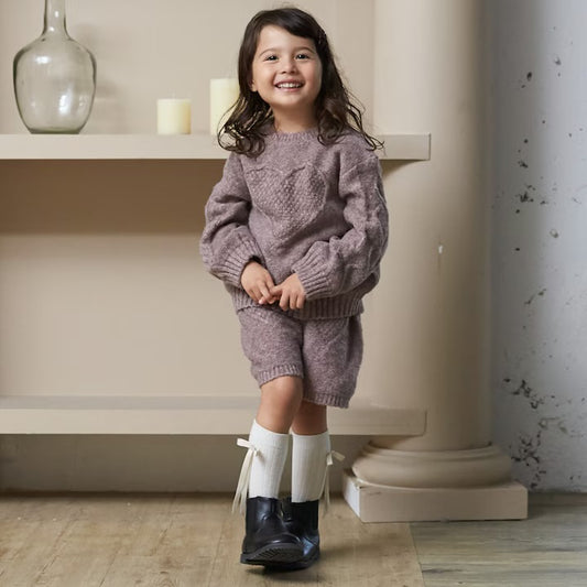 日本童裝 pe#main 針織短褲 80-130cm 女童款 冬季 PANTS