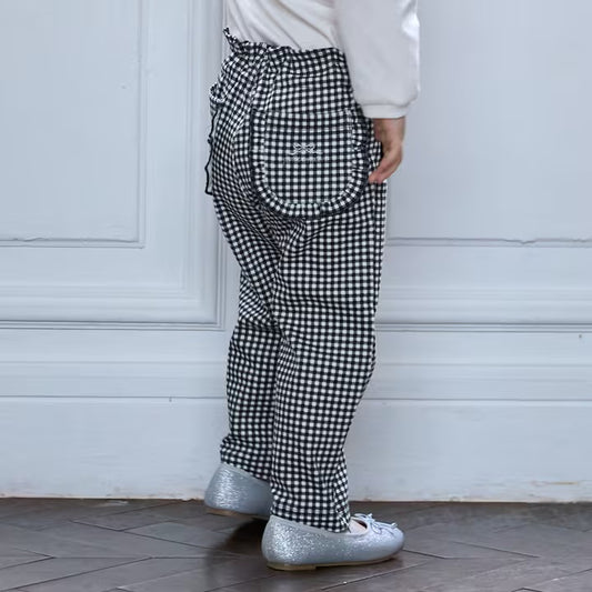 日本童裝 pe#main 【防污系列】口袋荷葉邊長褲 80-130cm 女童款 冬季 PANTS