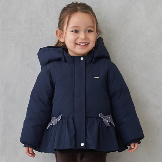 日本童裝 pe#main 荷葉邊羽絨外套 80-130cm 女童款 冬季 (適合寒冷天氣、溫度低天氣及落雪)OUTERWEAR