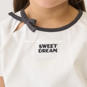 Japanese children's clothing Ly# mine bow top 100-150cm girls summer TOPS
