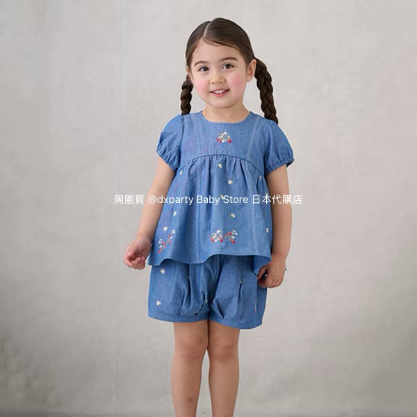 Japanese children's clothing pe#main Strawberry embroidered bloomers 80-130cm girls' summer PANTS