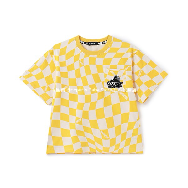 Japanese children's clothing XLARGE KIDS twisted plaid top 80-140cm boys' summer TOPS