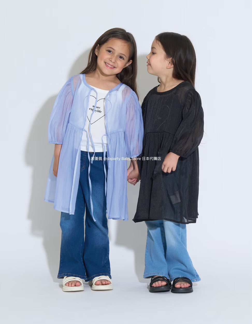 Japanese children's clothing Ly# mine 2Way two-piece sheer jacket 100-150cm girls summer outerwear