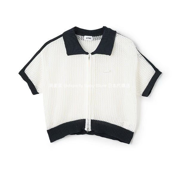 Lovetoxic Japanese children's clothing hollow knit short jacket 140-170cm girls summer OUTERWEAR