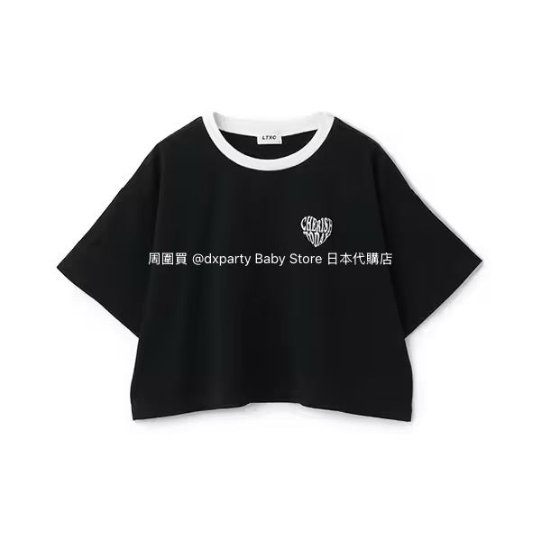 Lovetoxic Japanese children's clothing heart-shaped letter print top 140-170cm girls summer TOPS