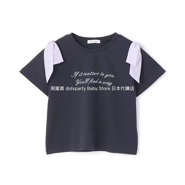 Lovetoxic Japanese children's clothing contact cold bow top 140-160cm girls summer TOPS