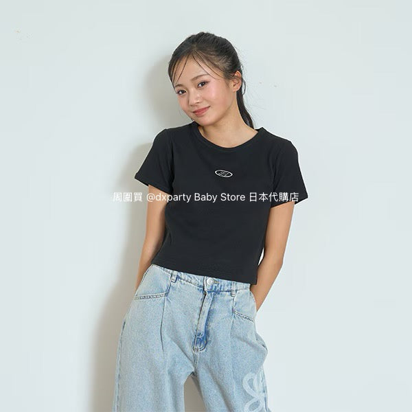 Lovetoxic Japanese children's clothing cropped top 140-160cm girls summer TOPS