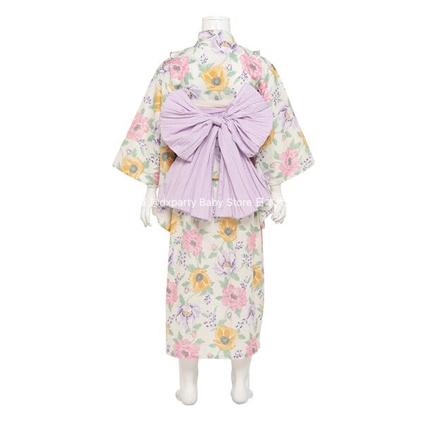 Japanese children's clothing pe#main Yukata Japanese Kimono 90-130cm Girls Summer Dresses Japanese Summer Festival Special