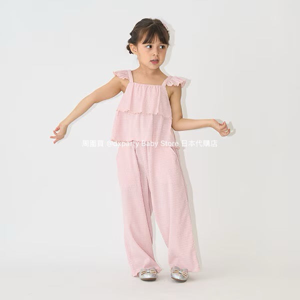 Japanese children's clothing Ly# mine suspenders and loose pants set 100-150cm girls summer TOPS PANTS