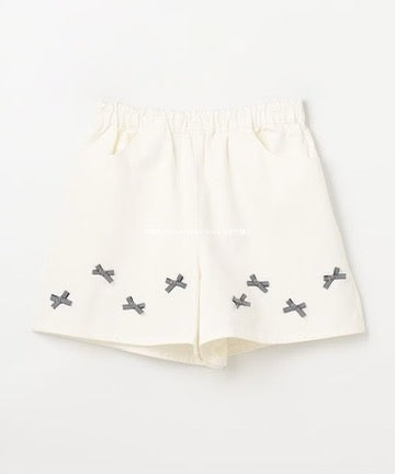 Japanese children's clothing aF#a325 bow shorts 100-160cm girls summer PANTS
