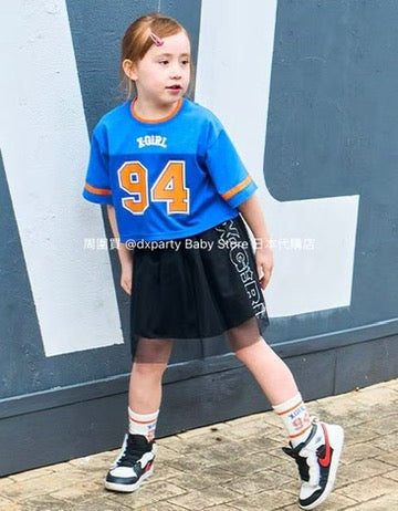 Japanese children's clothing X-girl Stages short sports style top 110-140cm girls summer TOPS