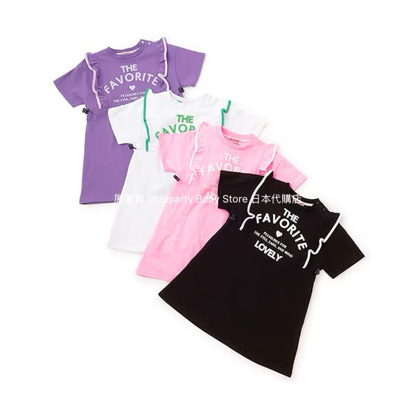 Japanese children's clothing mini#ML anti-fouling series ruffle dress 90-140cm girls summer dresses