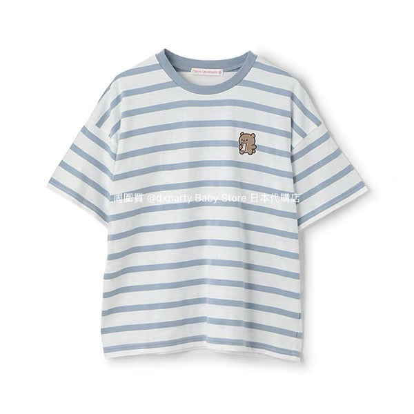 Lovetoxic Japanese children's clothing striped top 140-160cm girls summer TOPS