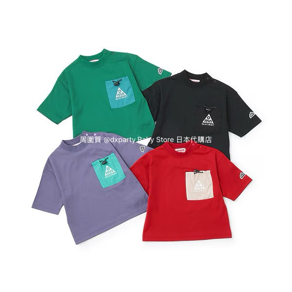 Japanese children's clothing mini#ML water-absorbing quick-drying mountain series pocket sports top 90-140cm boys'/girls' summer TOPS